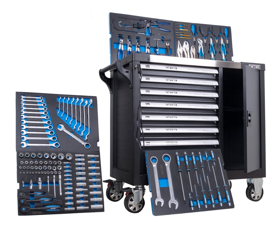 Werkstattwagen 1075 XXL KFZ Mit Aufbewahrungsschrank 7 Schubladen 5 Gefüllt'