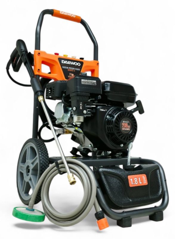 Daewoo Hochdruckreiniger mit 207 bar 7 PS Terrassenreingier + Dreckfräse