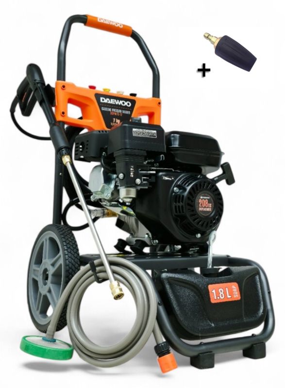 Daewoo Hochdruckreiniger mit 207 bar 7 PS Terrassenreingier + Dreckfräse