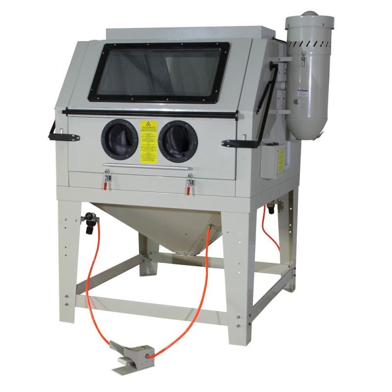 Sandstrahlkabine 1200 L – 230 V mit Fußpedal & Absaugung