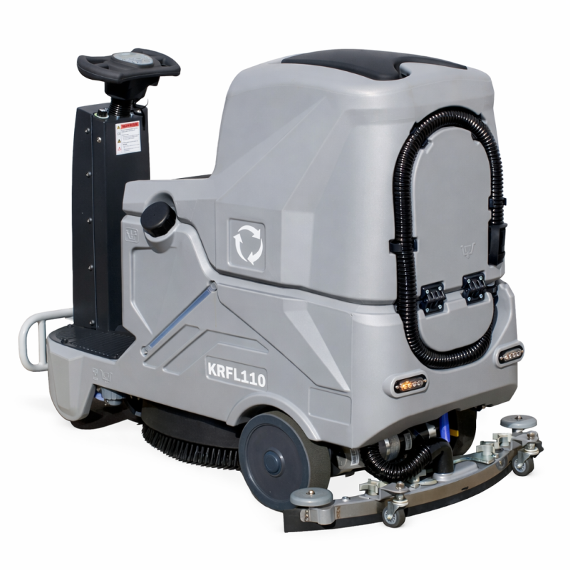 Aufsitzscheuersaugmaschine VM-110 mit 2 Akkus Scheuersaugmaschine 56 cm Bürstendurchmesser