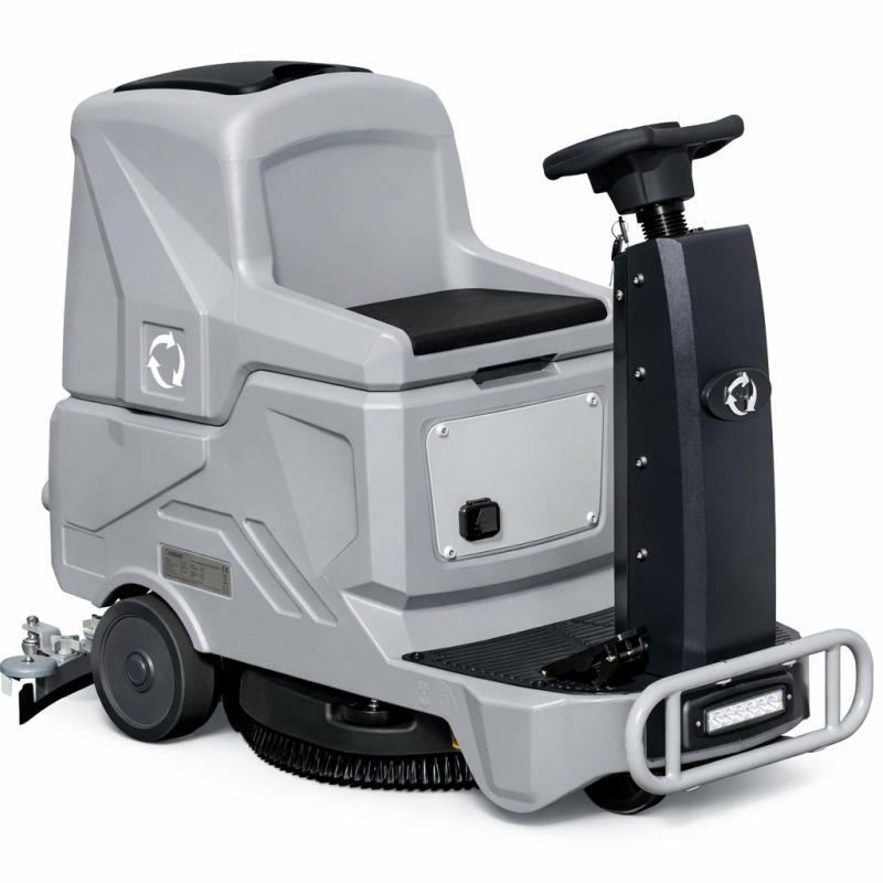 Aufsitzscheuersaugmaschine VM-110 mit 2 Akkus Scheuersaugmaschine 56 cm Bürstendurchmesser