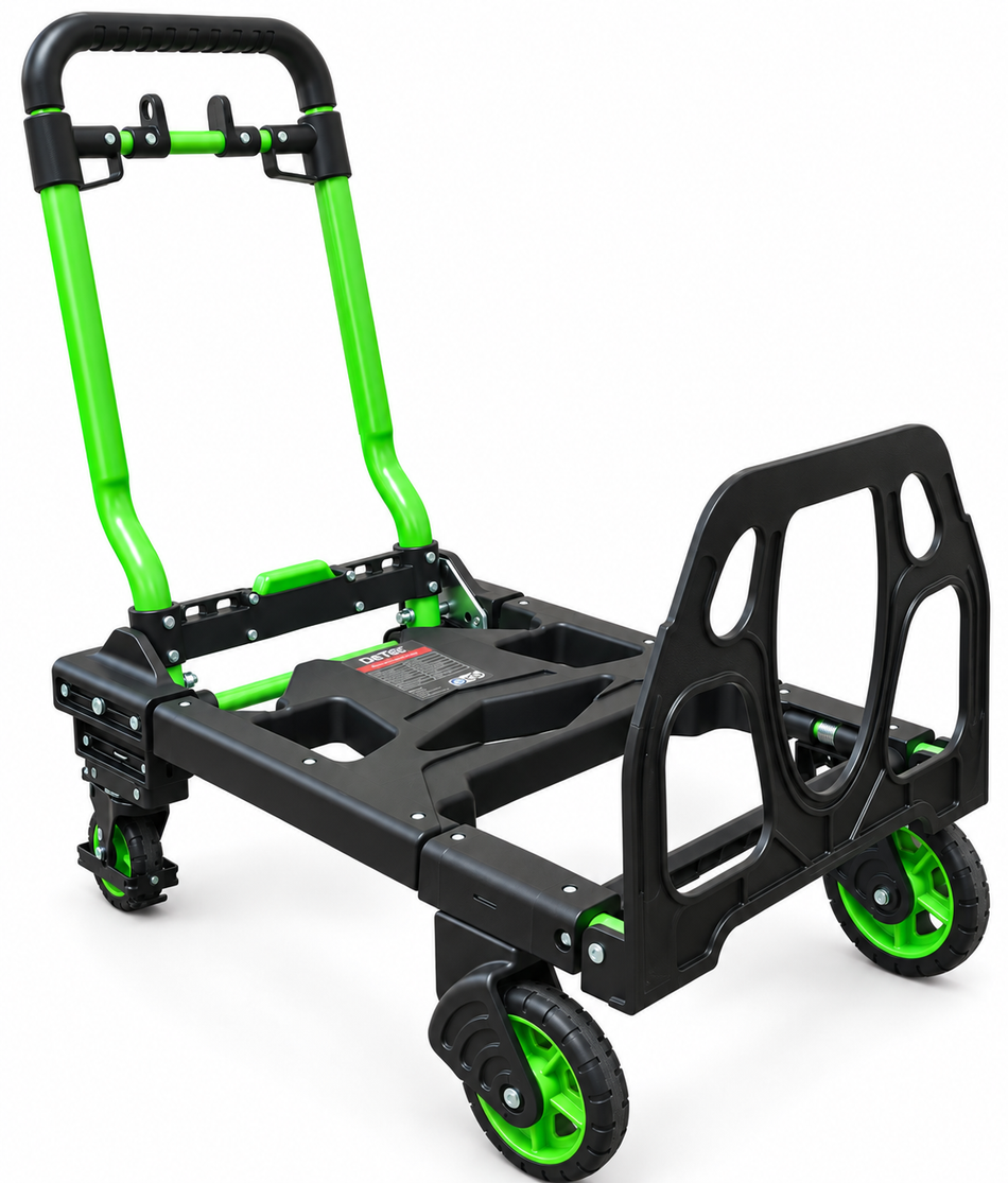 2-in-1 Sackkarre & Plattformwagen klappbar bis 150 kg – Grün