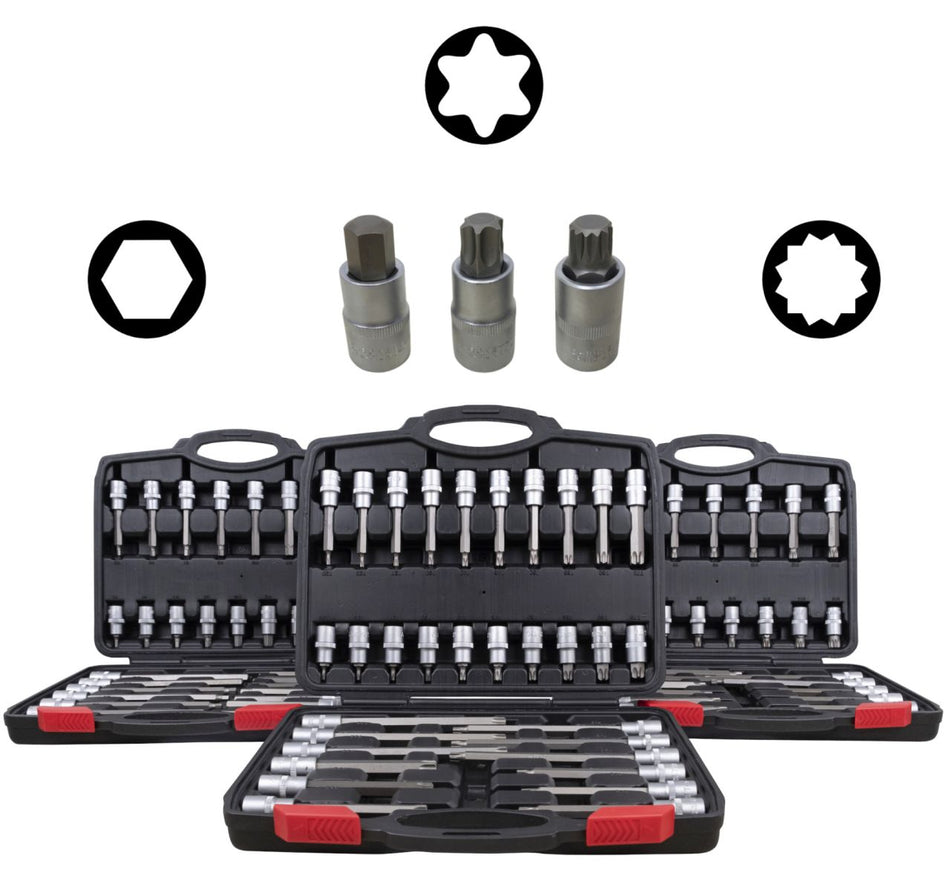 3 Koffer Bit-Set (Torx, Imbus, Vielzahn) 88 teilig