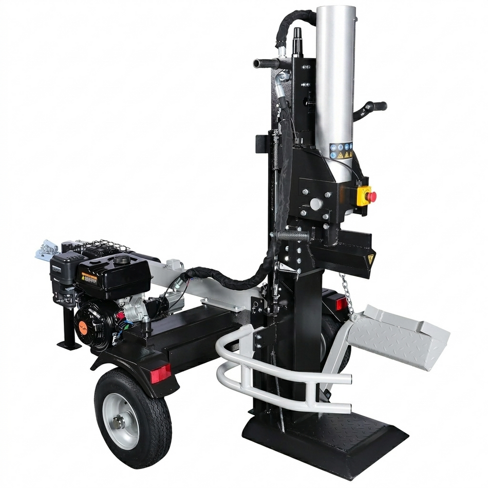 ViMa24 35t Benzin-Holzspalter – Vertikal, Mobil & Profi-Qualität