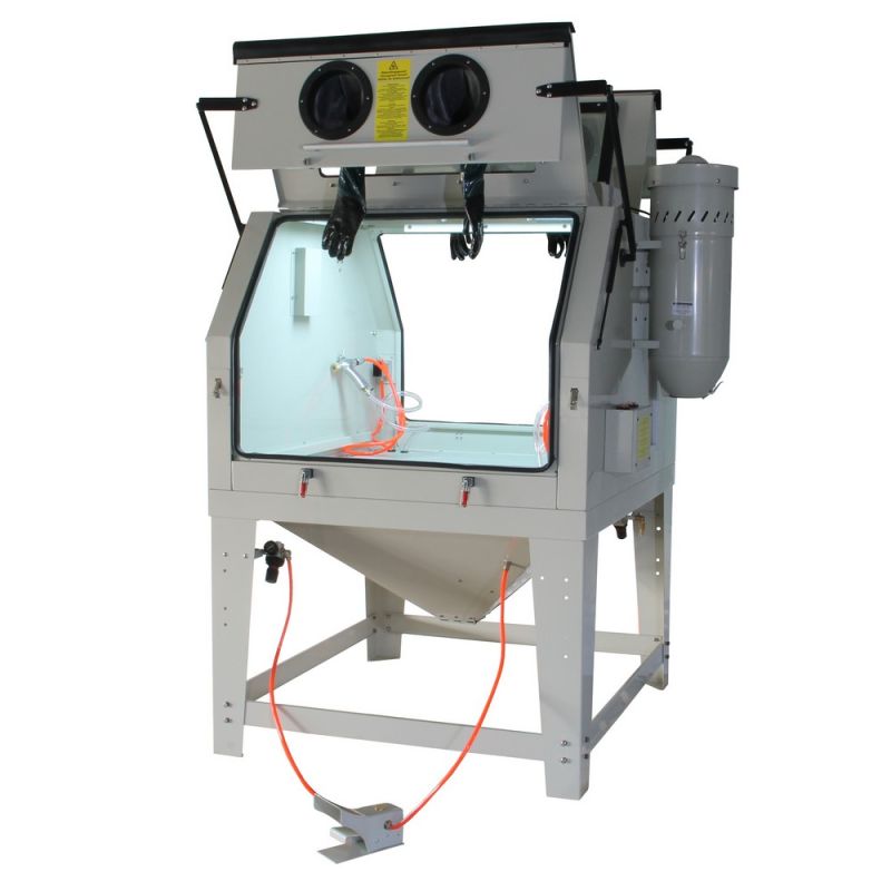 Sandstrahlkabine 1200 L – 230 V mit Fußpedal & Absaugung